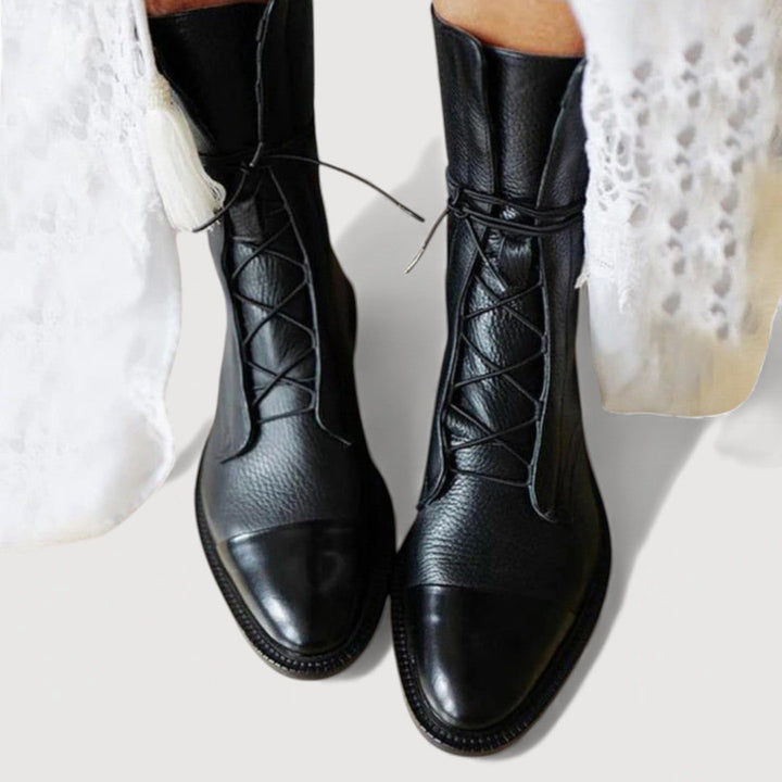 ELAINE – LACE-UP ANKLE BOOTS