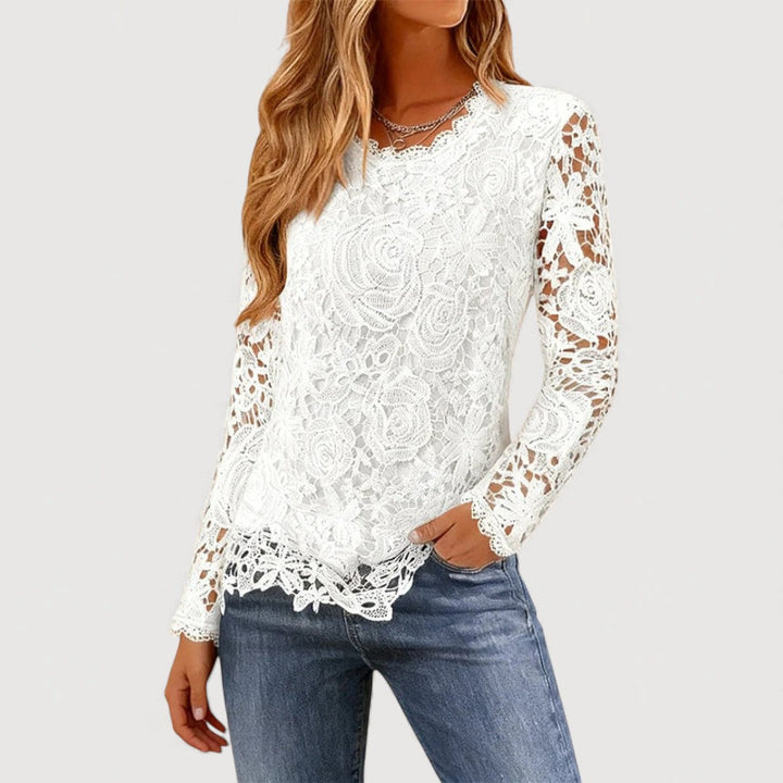 AMELISE – LACE DETAIL TOP