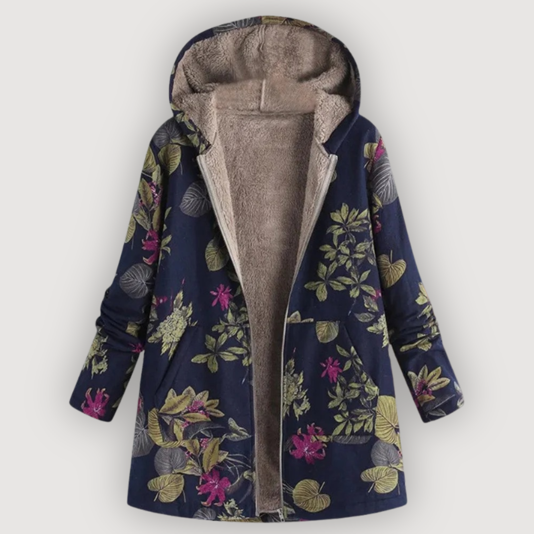 ALYSSA – COSY FLORAL COAT