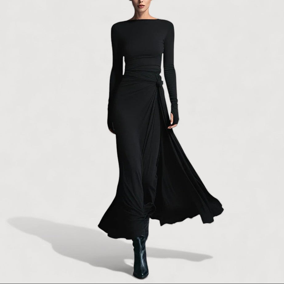 ELVIRA – DRAPED MAXI DRESS